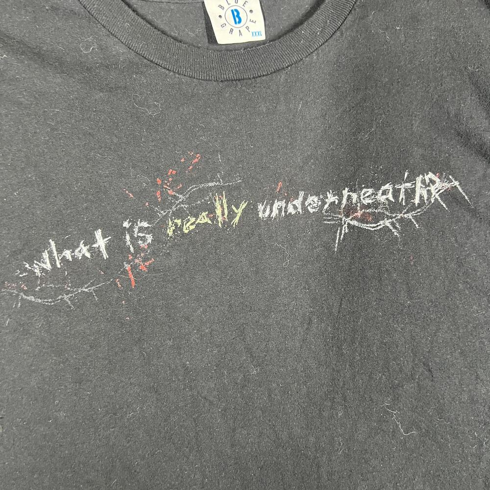 Blue Grappe Shirt Mens 3XL Black Graphic What is Really Underneath - Picture 4 of 7